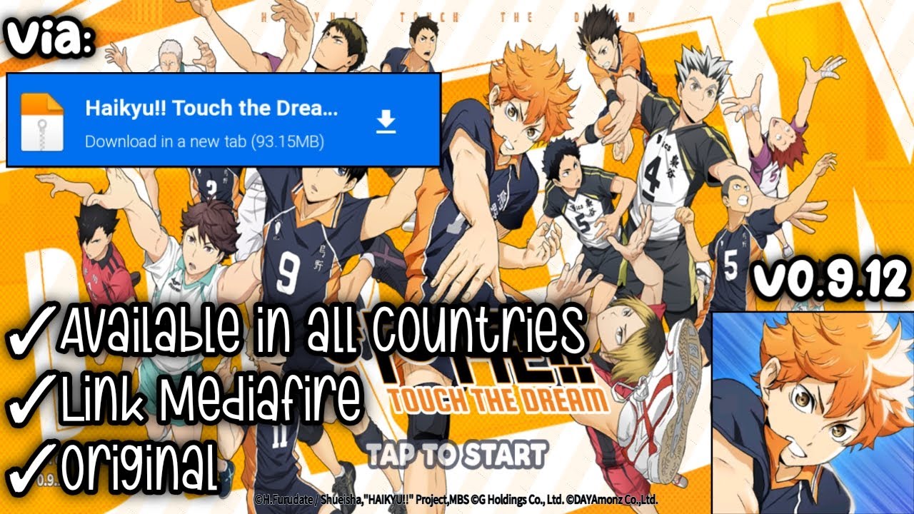 mediafire download Haikyuu! Touch the dream (KR) Enter the universe of the Haikyuu!! anime