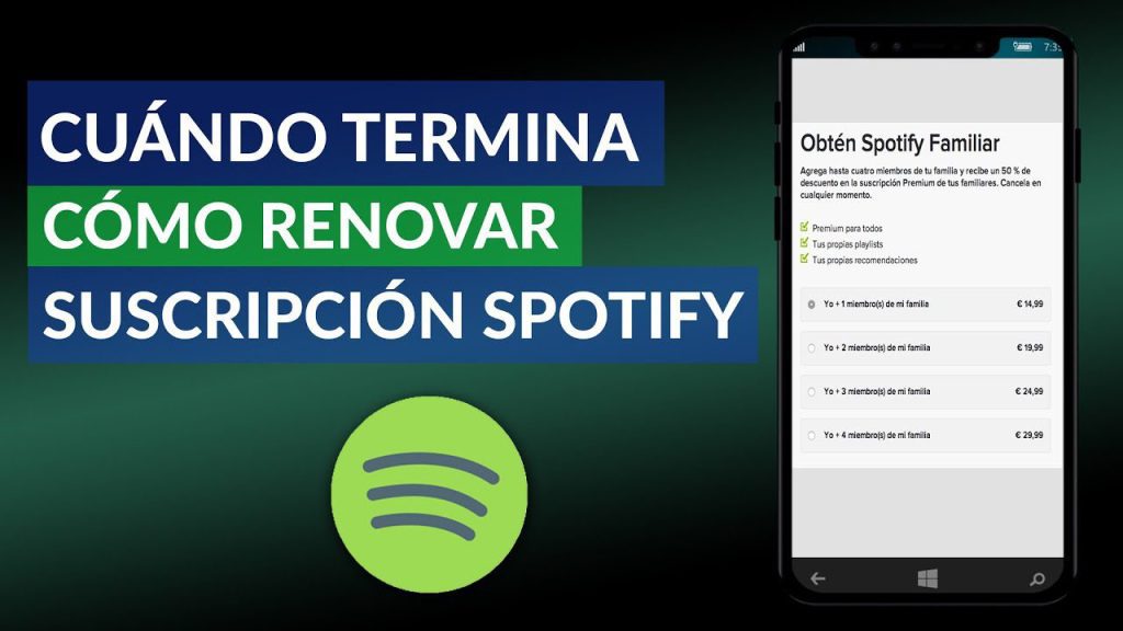 como pagar spotify desde la app Cómo saber cuándo se acaba mi Spotify Premium