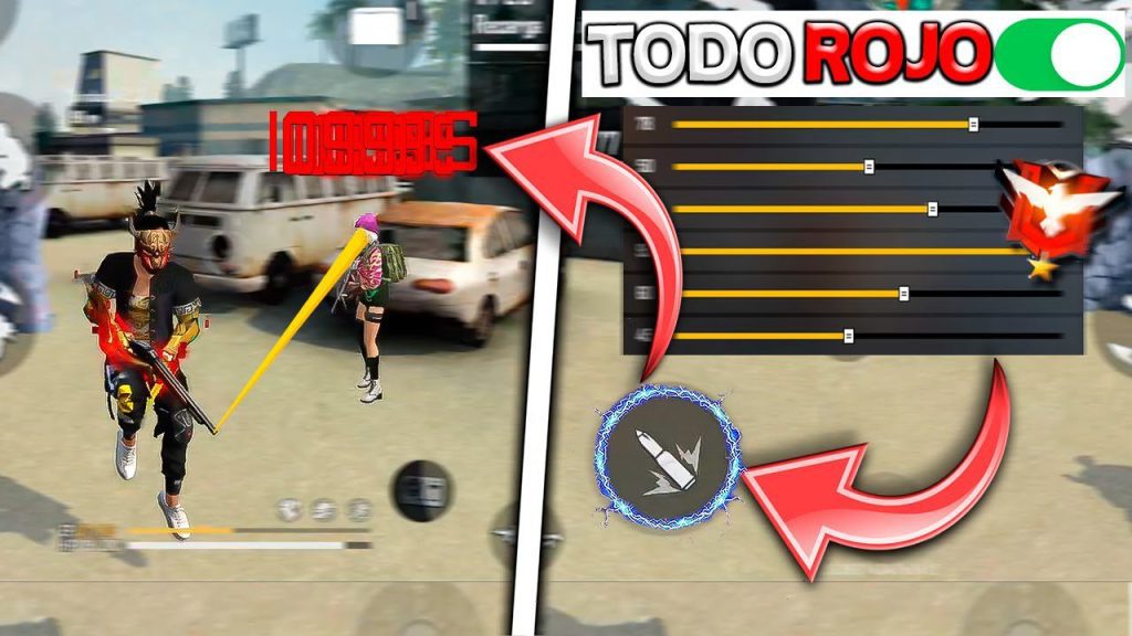 como configurar los controles de Qué sensibilidad usar en Free Fire para dar puro rojo