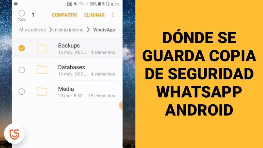 Dónde se guardan las copias de seguridad de WhatsApp Aero