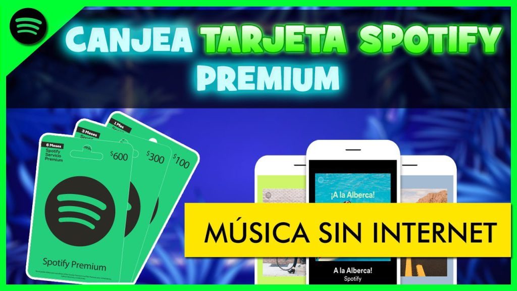 Cuánto tiempo dura una tarjeta de Spotify de 100 pesos