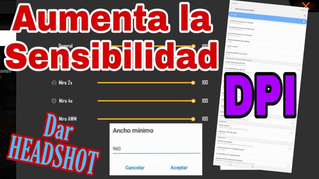 Cómo subir el DPI Free Fire