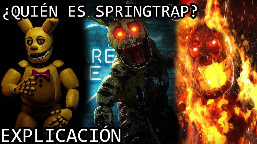 como se llama el animatronico de Qué es lo que dice Springtrap