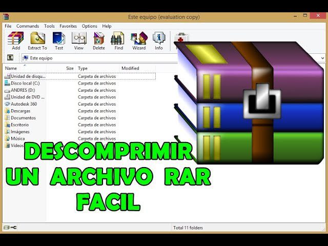 Cómo hago para descomprimir un archivo RAR